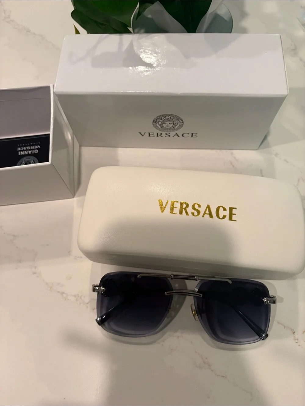 Versace Sunglasses with Silver Accents